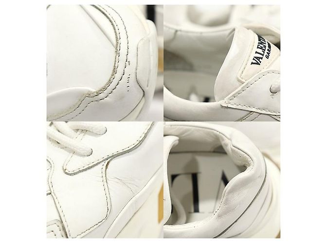 Valentino Sneakers basse White Leather Bounce VLTN da donna Bianco - vista 6