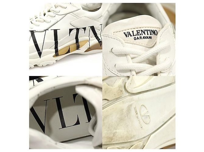 Valentino Sneakers basse White Leather Bounce VLTN da donna Bianco - vista 7