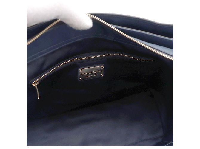 Salvatore Ferragamo Borsa Tote e Borsa a Spalla Becky Medium Blu - vista 10