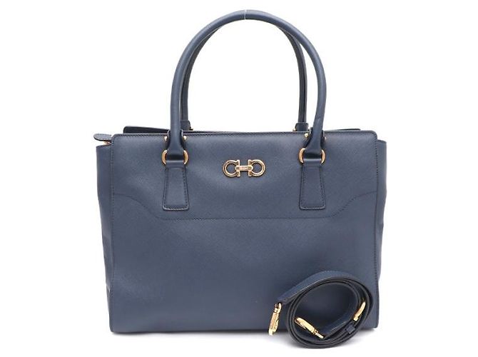 Salvatore Ferragamo Borsa Tote e Borsa a Spalla Becky Medium Blu - vista 12