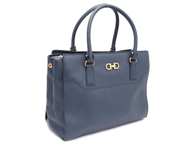 Salvatore Ferragamo Borsa Tote e Borsa a Spalla Becky Medium Blu - vista 13