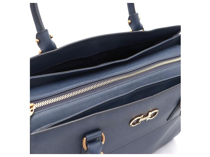 Salvatore Ferragamo Borsa Tote e Borsa a Spalla Becky Medium Blu - vista 20