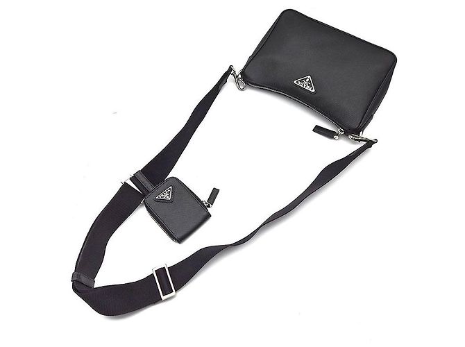 Prada Saffiano Multi Crossbody Bag Schwarz - Ansicht 4