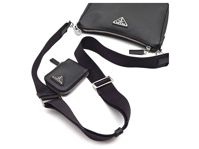 Prada Saffiano Multi Crossbody Bag Schwarz - Ansicht 5