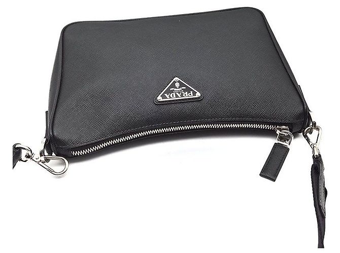 Prada Saffiano Multi Crossbody Bag Schwarz - Ansicht 6