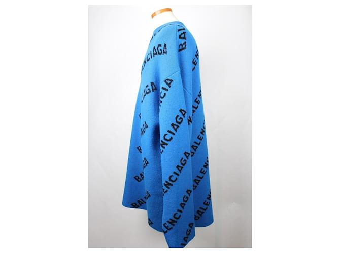 Balenciaga Multi Logo Strick Blau - Ansicht 2
