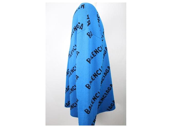 Balenciaga Multi Logo Strick Blau - Ansicht 3