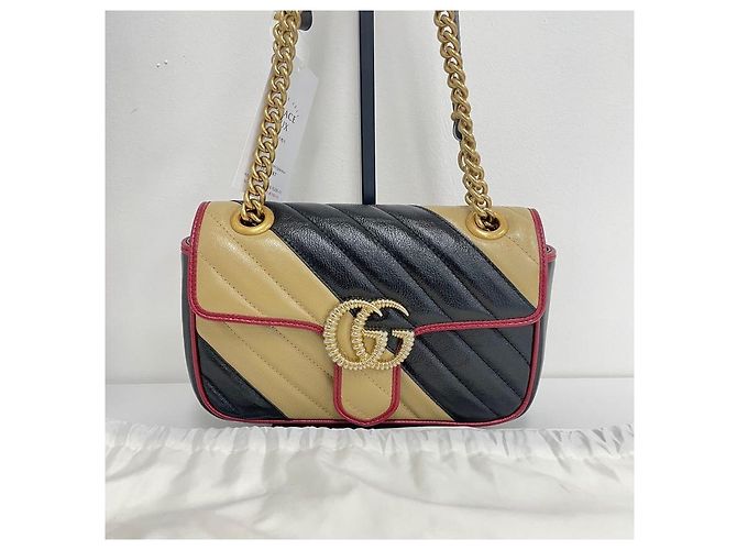 Gucci Borsa a Spalla GG Marmont Matelassé Marrone - vista 2