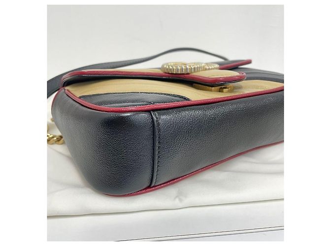 Gucci Borsa a Spalla GG Marmont Matelassé Marrone - vista 6