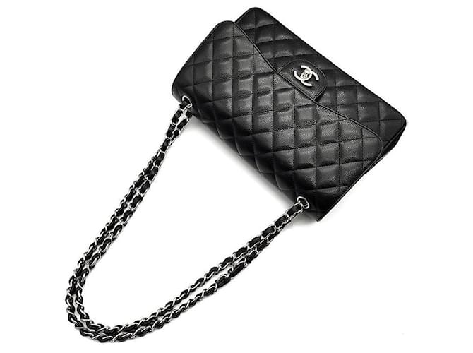 Chanel Caviar Classic Jumbo Nero - vista 4