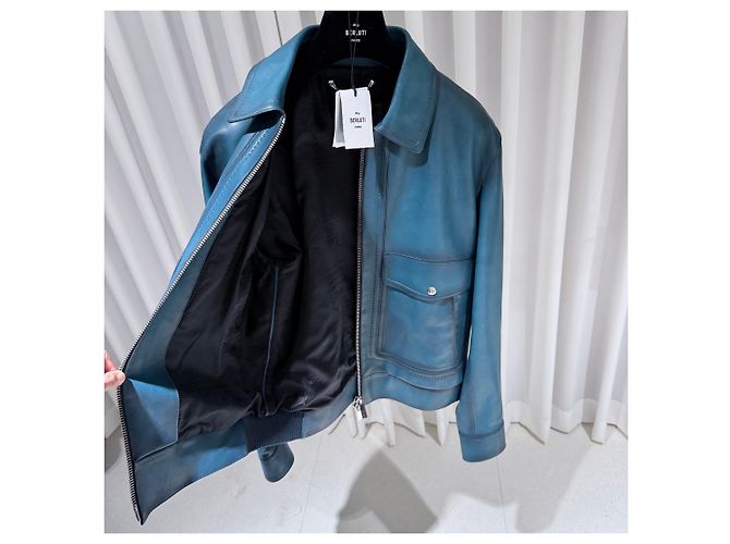Berluti Giacca con colletto con logo Patina Multicolore - vista 3