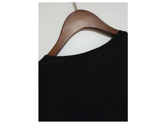 Burberry T-shirt a maniche corte nera con logo ricamato rotondo da uomo Nero - vista 6