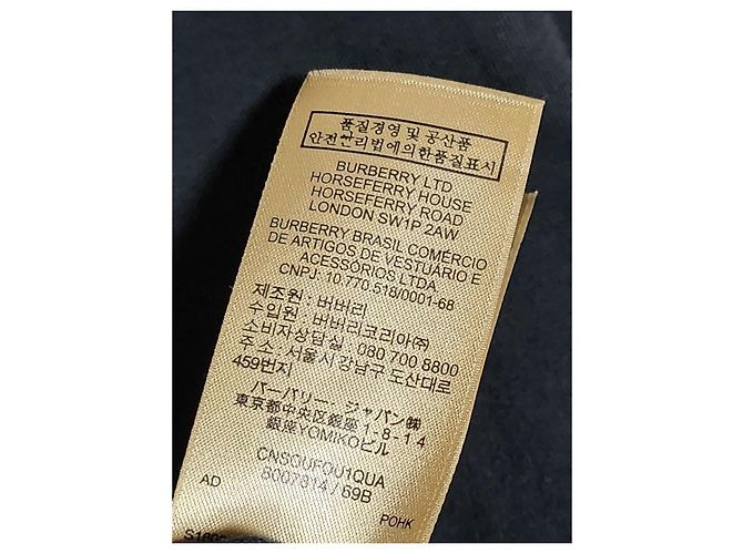 Burberry T-shirt a maniche corte nera con logo ricamato rotondo da uomo Nero - vista 8