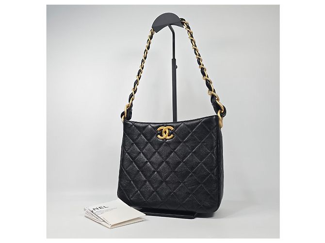 Chanel Borsa Hobo in pelle di agnello Argento - vista 2