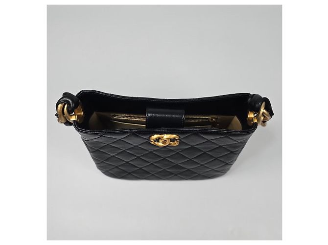 Chanel Borsa Hobo in pelle di agnello Argento - vista 9
