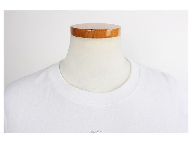 Louis Vuitton Kurzärmeliges T-Shirt mit Perlen-Tiermonogramm Silber - Ansicht 5
