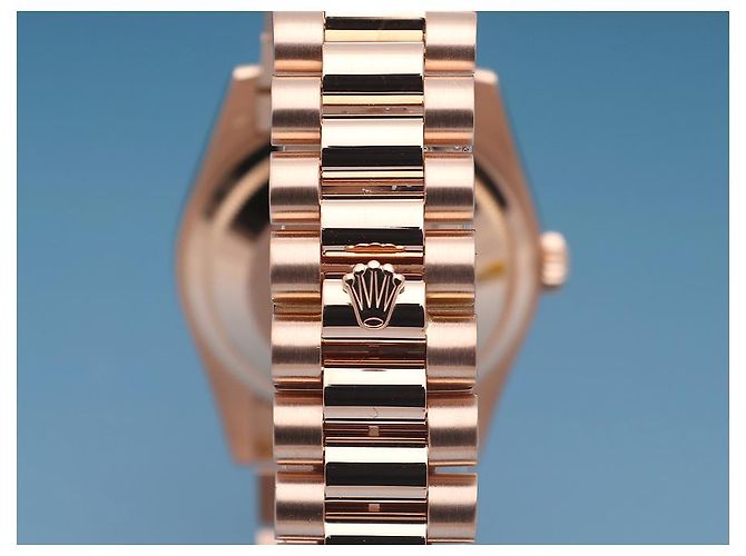 Rolex Relógio Day-Date Masculino em Ouro com Dez Diamantes Rose Gold - vista 7
