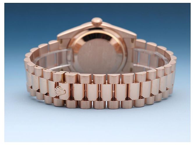 Rolex Relógio Day-Date Masculino em Ouro com Dez Diamantes Rose Gold - vista 9