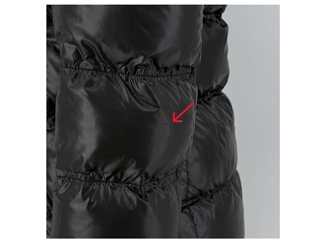 Double Prada Giacca lunga imbottita da donna con logo Triangle Nero - vista 8