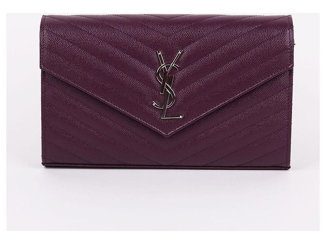 Saint Laurent Borsa a tracolla WOC a bustina viola Porpora - vista 2