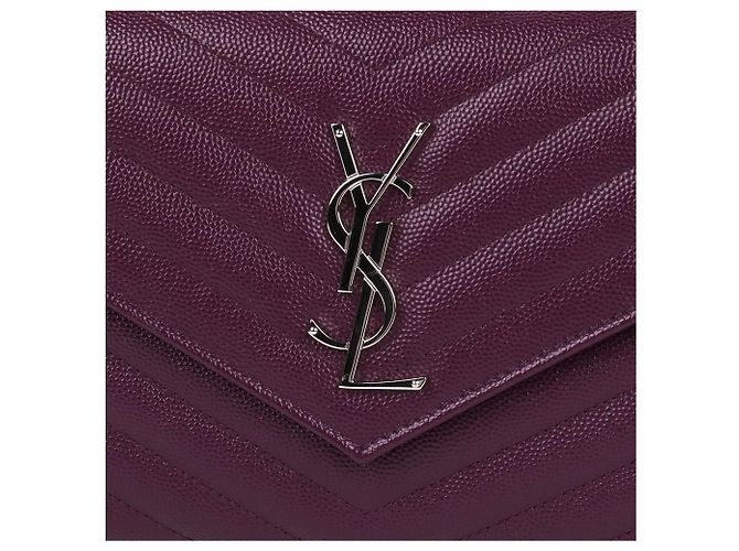 Saint Laurent Borsa a tracolla WOC a bustina viola Porpora - vista 3