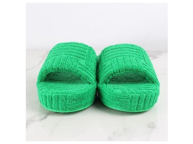 Bottega Veneta Sandali Slipper Terry Resort Verde - vista 3
