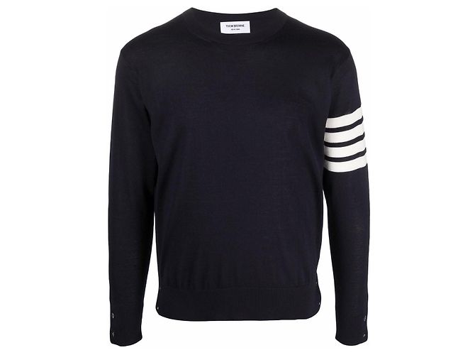 Thom Browne Gestreifter Strickpullover aus Merinowolle - Ansicht 2