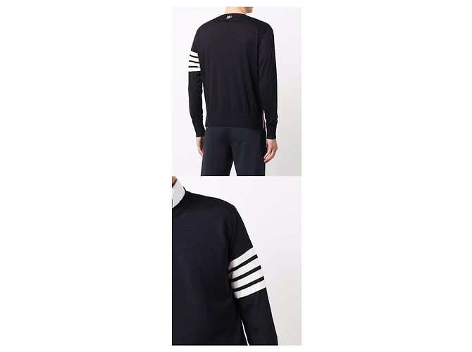 Thom Browne Gestreifter Strickpullover aus Merinowolle - Ansicht 3