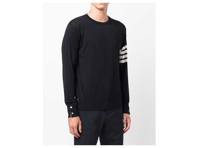 Thom Browne Gestreifter Strickpullover aus Merinowolle - Ansicht 4