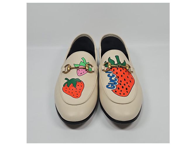 Gucci Mocassini con stampa di fragole e dettaglio horsebit Multicolore - vista 3