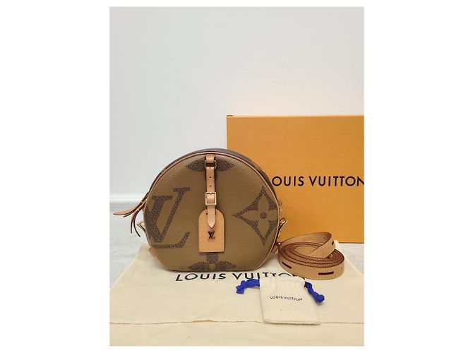 Louis Vuitton Borsa a tracolla Reverse Giant Monogram Boucle Chapo Souffle marrone - vista 8
