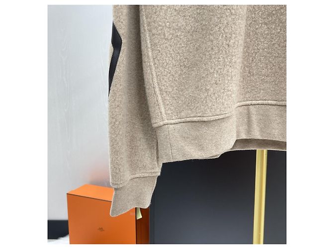 Hermès Leather Patch Men's Sweater Orange - view 4