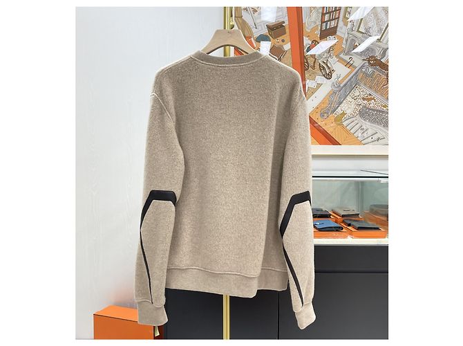 Hermès Leather Patch Men's Sweater Orange - view 5