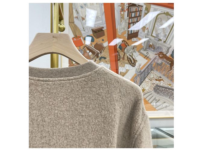Hermès Leather Patch Men's Sweater Orange - view 6