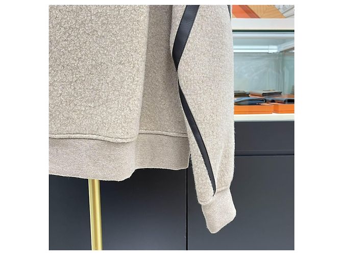 Hermès Leather Patch Men's Sweater Orange - view 7