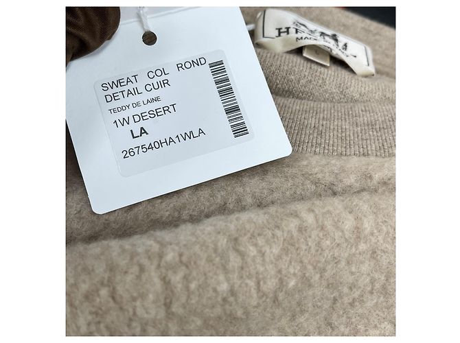 Hermès Leather Patch Men's Sweater Orange - view 9