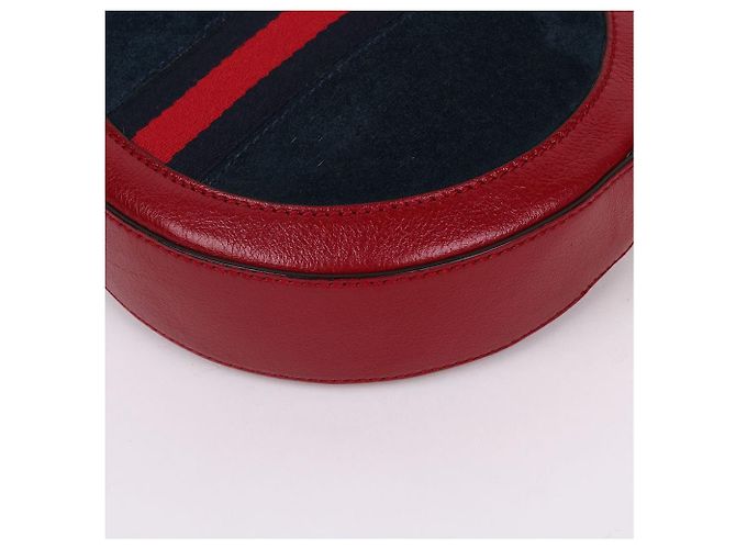 Gucci Borsa a tracolla Ophidia Round Mini Chain Rosso - vista 10