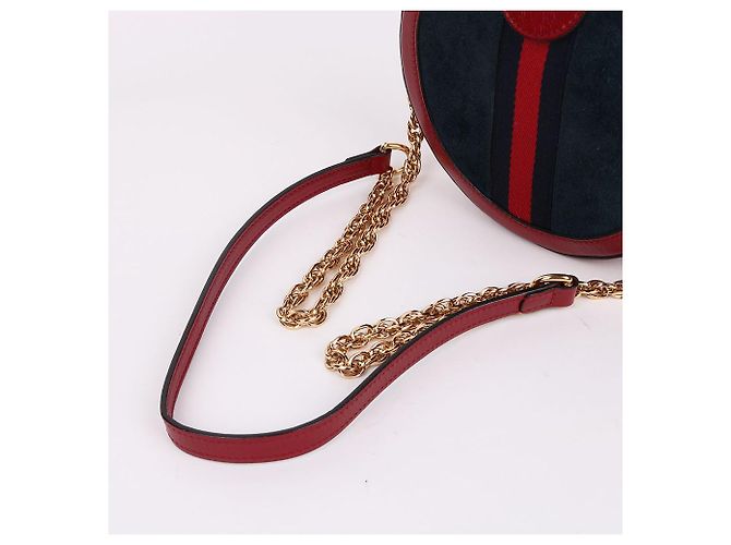 Gucci Borsa a tracolla Ophidia Round Mini Chain Rosso - vista 7