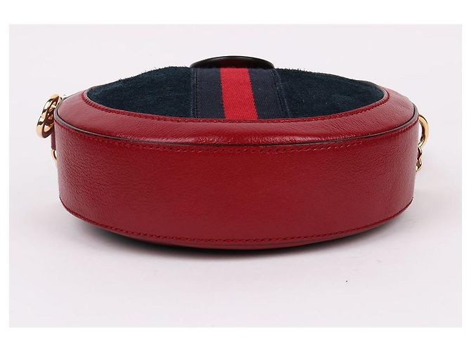 Gucci Borsa a tracolla Ophidia Round Mini Chain Rosso - vista 8