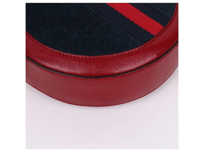 Gucci Borsa a tracolla Ophidia Round Mini Chain Rosso - vista 9