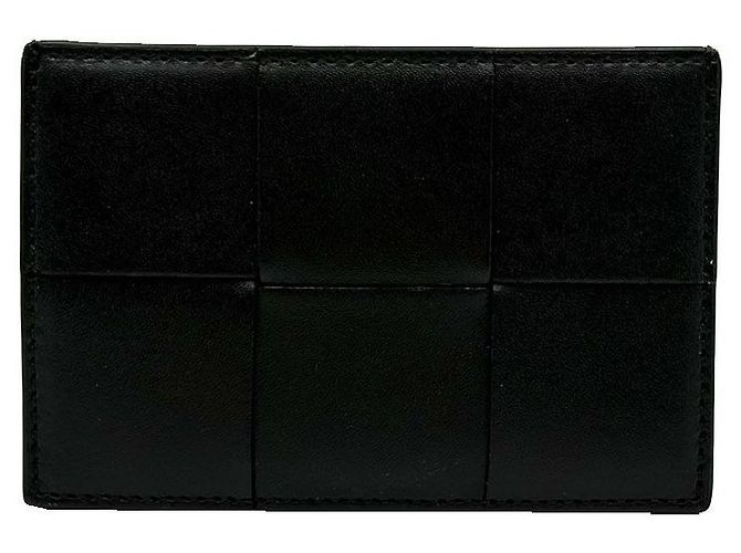 Bottega Veneta Tarjetero Cassette en cuero negro - vista 2