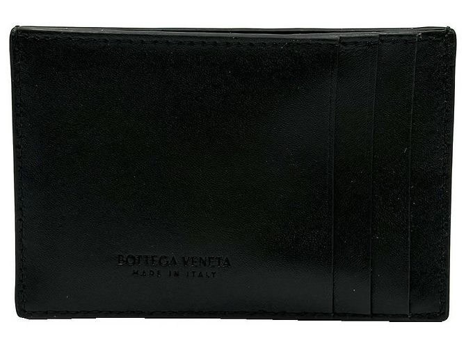 Bottega Veneta Tarjetero Cassette en cuero negro - vista 4