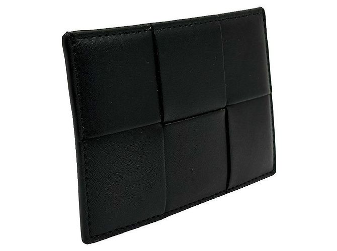 Bottega Veneta Tarjetero Cassette en cuero negro - vista 5