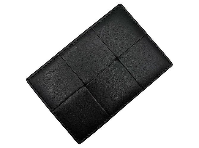 Bottega Veneta Tarjetero Cassette en cuero negro - vista 6