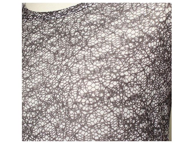 Rag & Bone T-Shirt aus Baumwollmischung mit schwarz-grauem Mesh-Print Braun - Ansicht 4