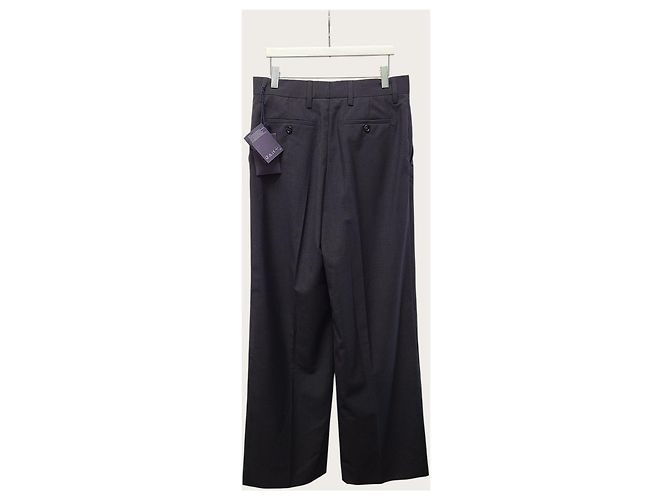 Prada Damenhose aus Schurwolle in Anthrazitgrau Braun - Ansicht 3