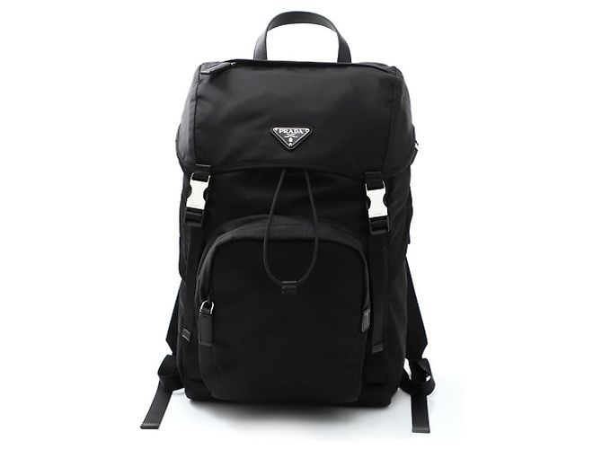 Prada Mochila de Re-Nylon e couro Saffiano - vista 10