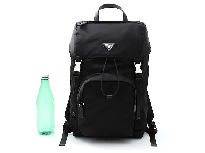 Prada Mochila de Re-Nylon e couro Saffiano - vista 15