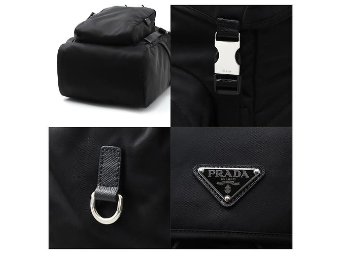 Prada Mochila de Re-Nylon e couro Saffiano - vista 18