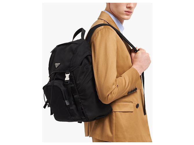 Prada Mochila de Re-Nylon e couro Saffiano - vista 2